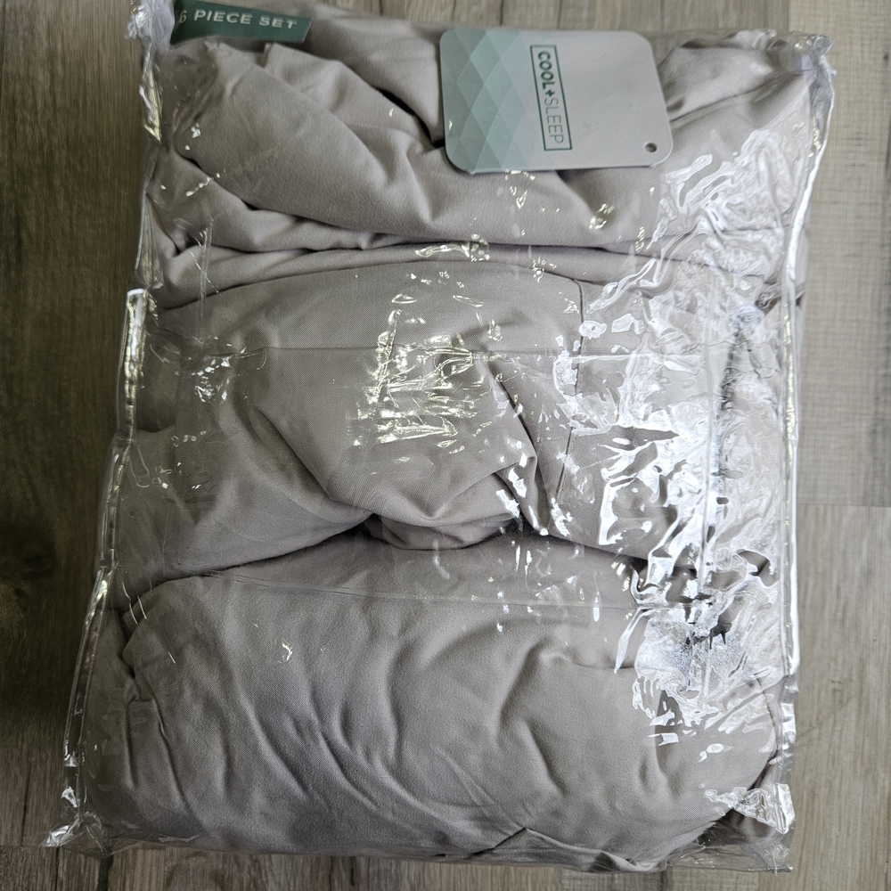 Cool+sleep King Size Gray Cooling Sheets 6 Piece Bedding Set